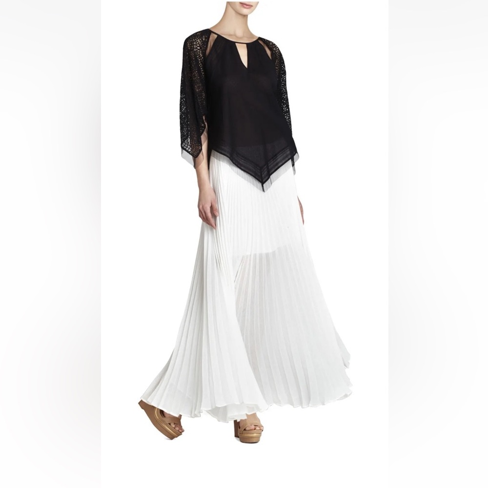 BCBG MAXAZRIA BLACK ELYZA LACE BLOCKED